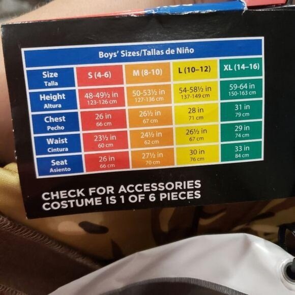 Boys NWT Skull Commando halloween dress up Costume With Accessories For Size 4-6 - Picture 4 of 7